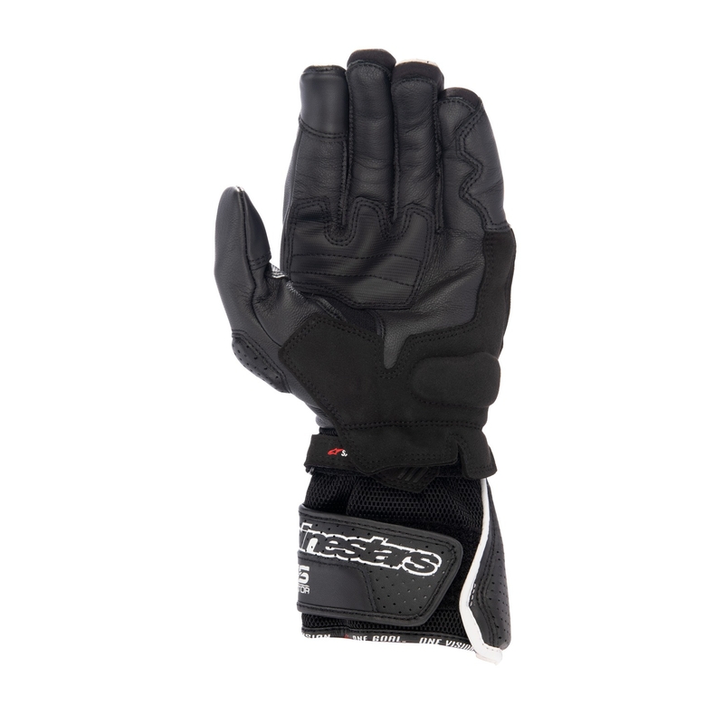 Alpinestars SP-8 Air baltos-juodos-raudonos motociklininko pirštinės