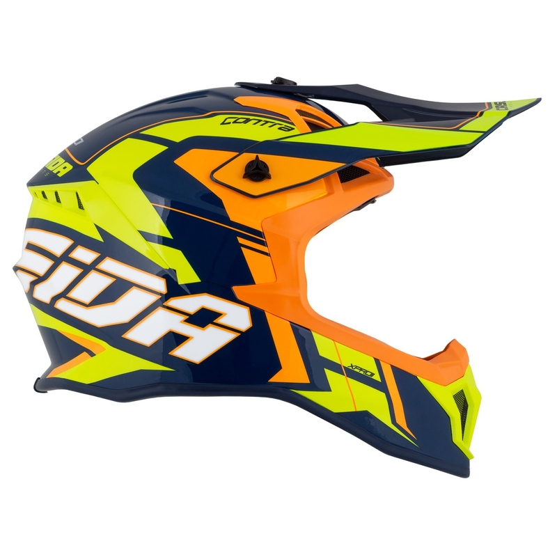 Motokrosová helma Cassida Cross Pro 2 Contra fluo žluto-oranžovo-modrá