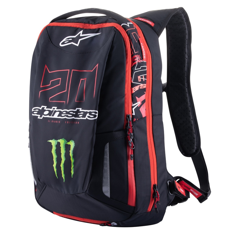 Batoh Alpinestars City Hunter Monster FQ20 černo-červeno-bílo-zelený