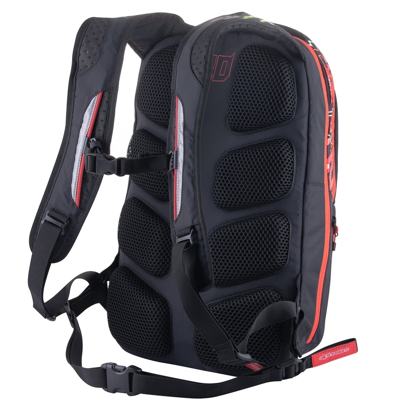 Batoh Alpinestars City Hunter Monster FQ20 černo-červeno-bílo-zelený