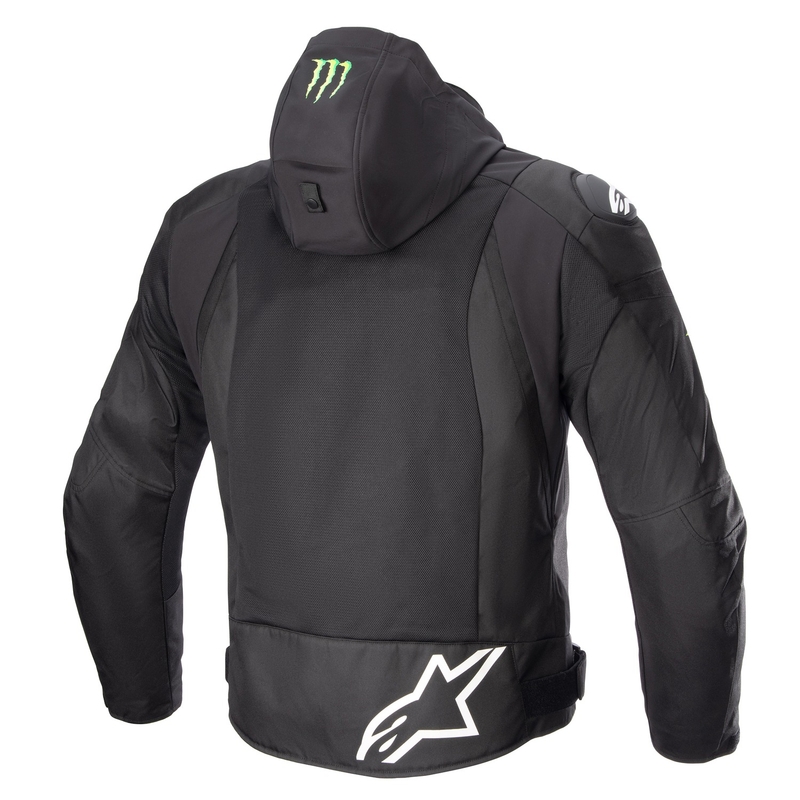 Alpinestars Zaca Air Monster FQ20 Juoda-raudona-mėlyna-balta-žalia motociklininko striukė