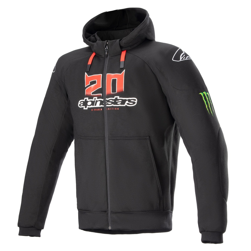Alpinestars Chrome Ignition Monster FQ20 Juoda-raudona-balta-žalia motociklininko striukė