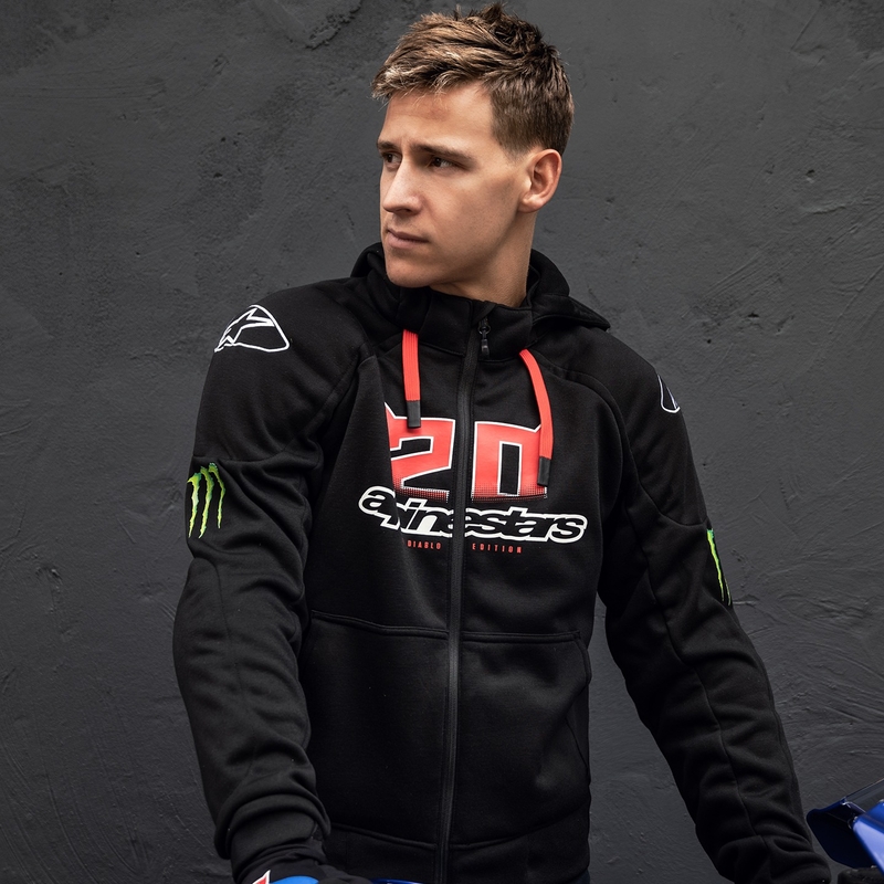Alpinestars Chrome Ignition Monster FQ20 Juoda-raudona-balta-žalia motociklininko striukė