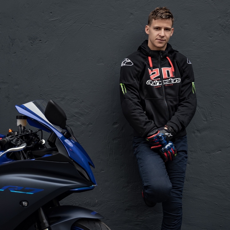 Alpinestars Chrome Ignition Monster FQ20 Juoda-raudona-balta-žalia motociklininko striukė
