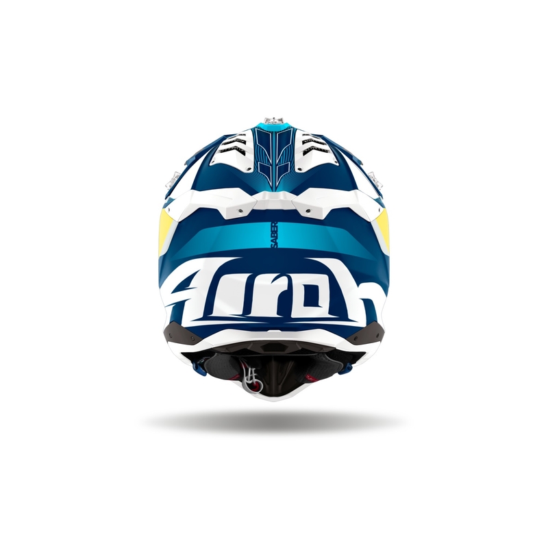 Motokroso šalmas Airoh Aviator 3 Saber matinės mėlynos spalvos