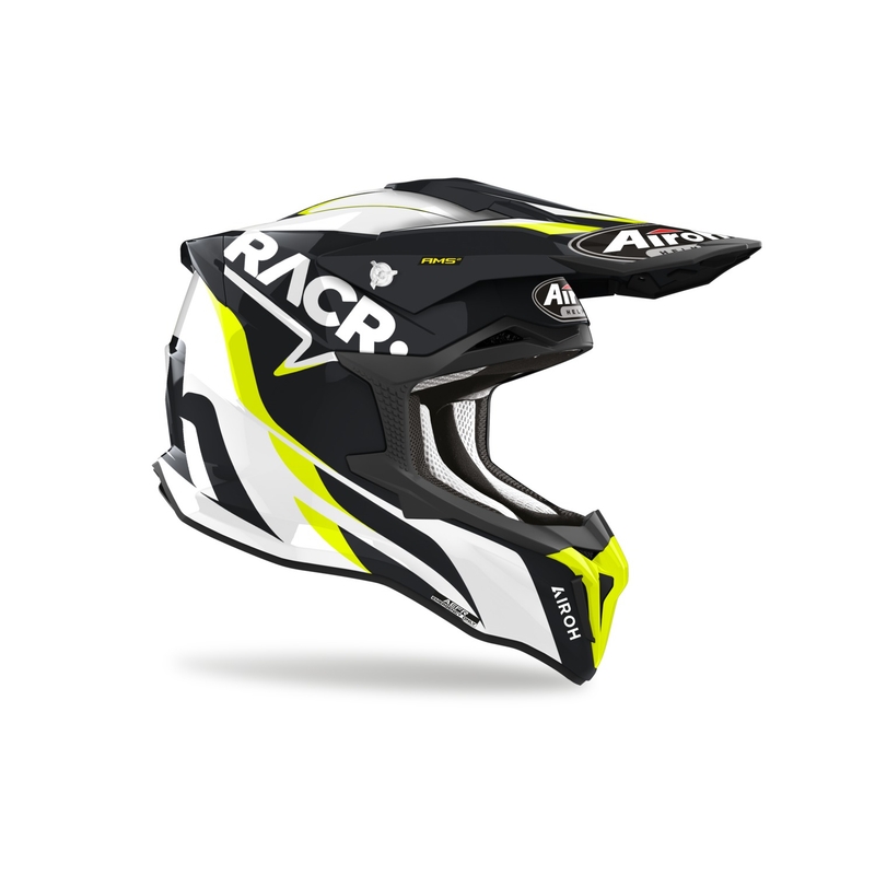 Motokroso šalmas Airoh Strycker Racr 2024 blizgus išpardavimas