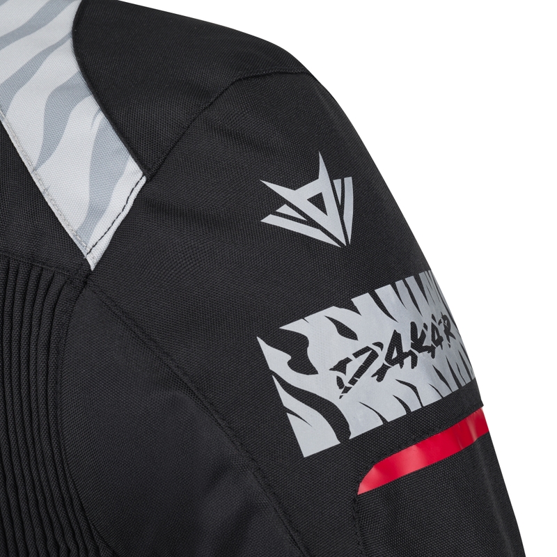 Moteriška RSA Dakar 2 Black-Grey-Red motociklininko striukė