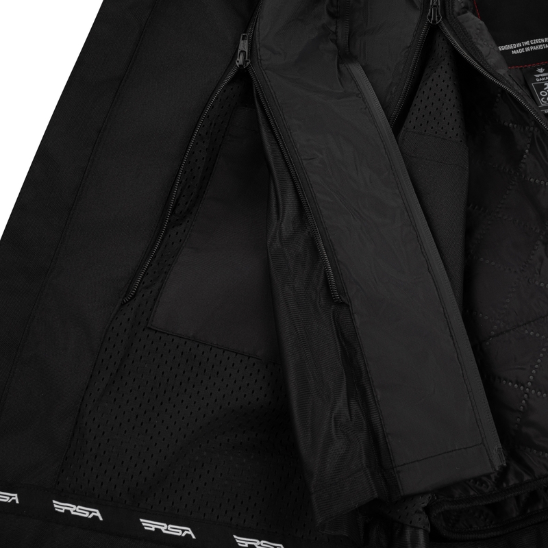 Moteriška RSA Dakar 2 Black-Grey-Red motociklininko striukė