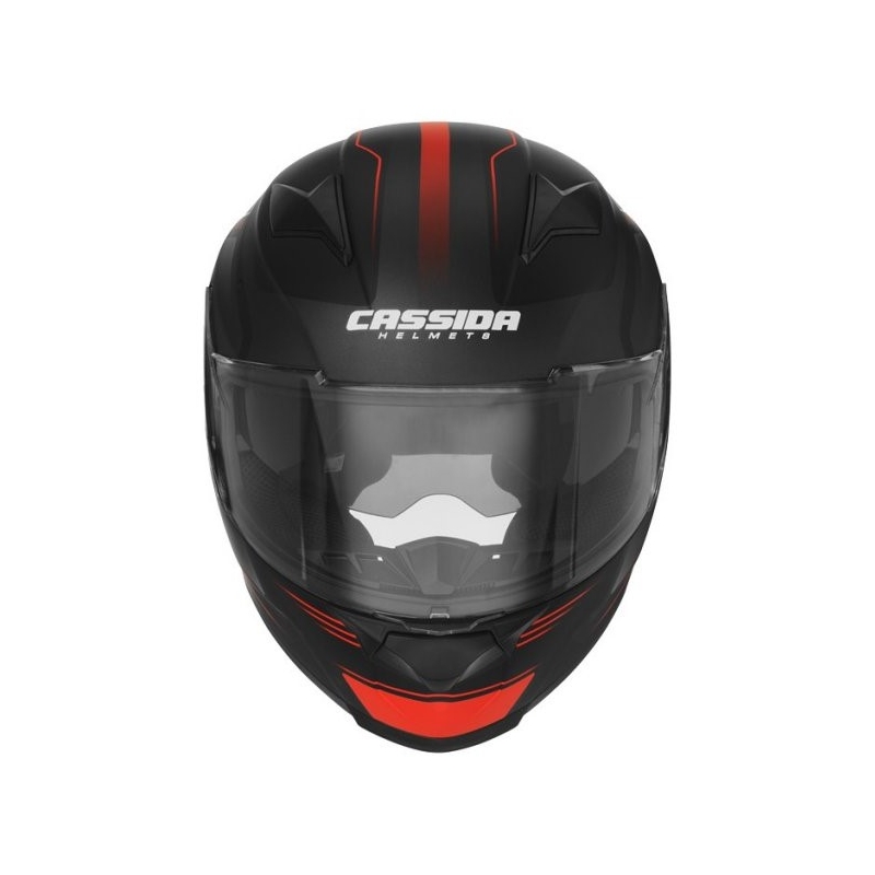 Přilba na motorku Cassida Apex Fusion černo-fluo červená výprodej