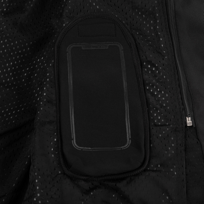 Motociklininko striukė RSA Runway juoda-raudona