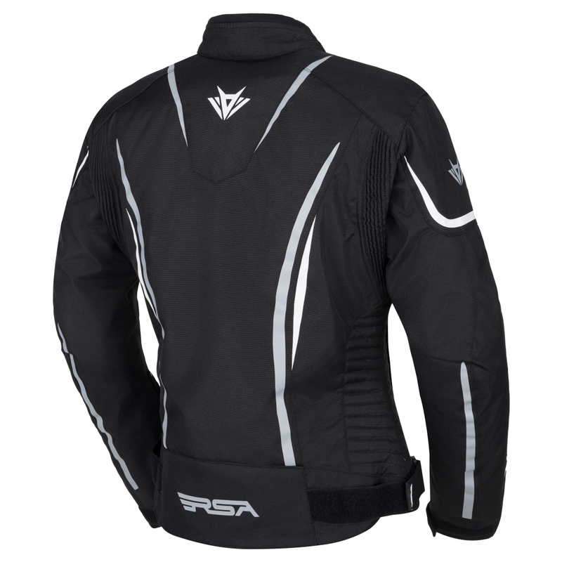 Moteriška RSA Wasp Black-Grey-White motociklininko striukė