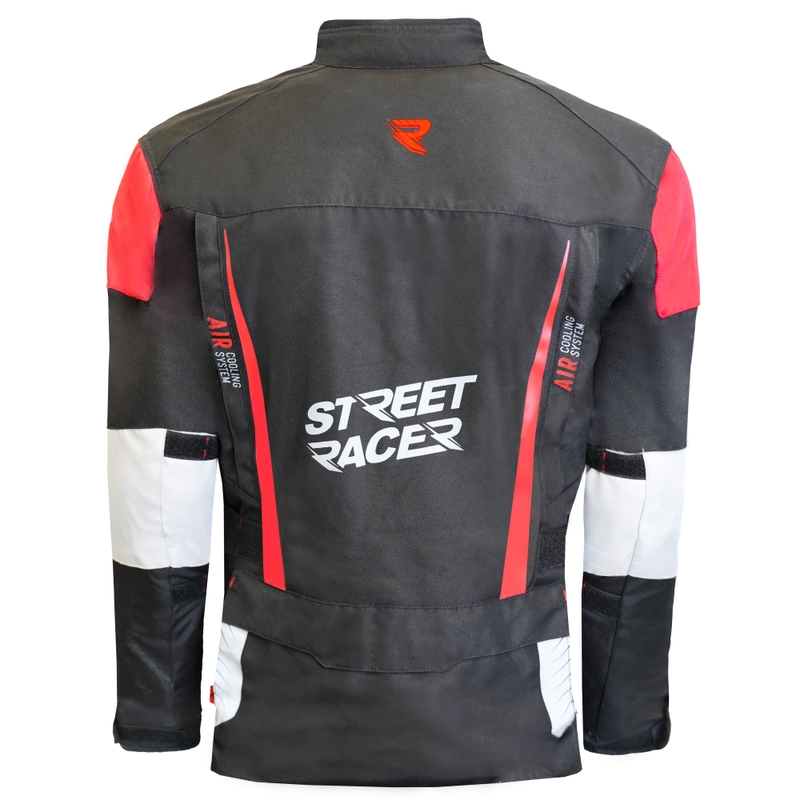 Street Racer All Season Black-Grey-Red motociklininko striukė
