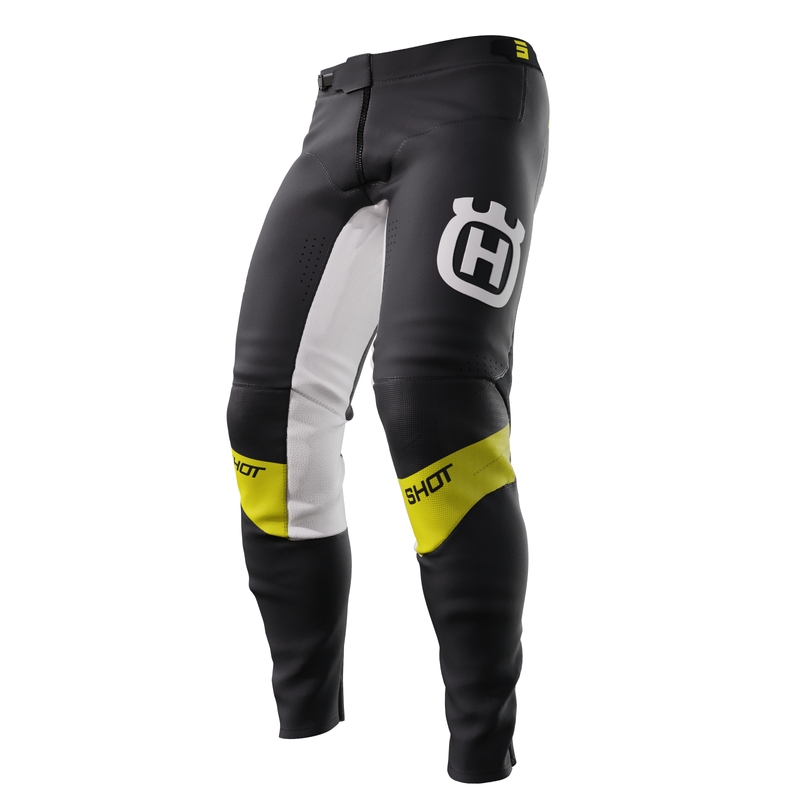 Motokroso kelnės Shot Aerolite Husqvarna LE juodos spalvos išpardavimas