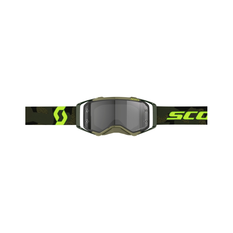 Motokroso akiniai Scott Prospect LS chaki-fluo yellow-light grey