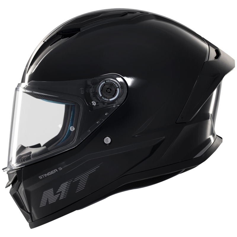 MT Stinger 2 Solid integralinis motociklininko šalmas juodas blizgus
