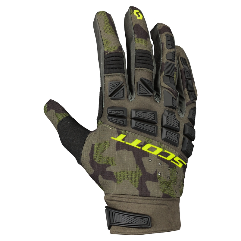 Motociklininko pirštinės SCOTT X-PLORE PRO army-green-yellow