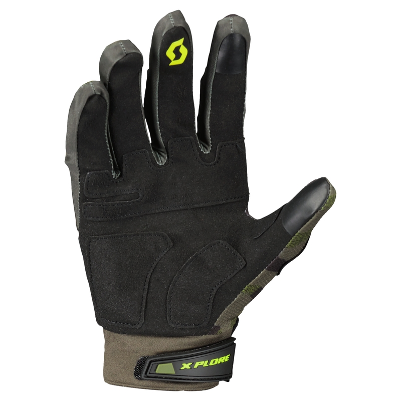 Motociklininko pirštinės SCOTT X-PLORE PRO army-green-yellow