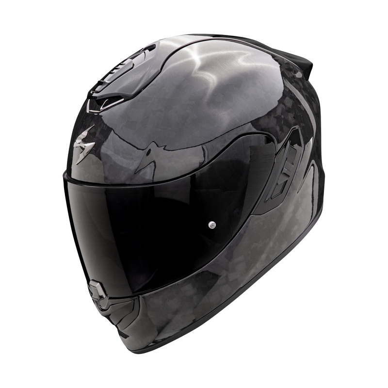 Integruotas motociklininko šalmas Scorpion EXO-1400 EVO II CARBON AIR Onyx išpardavimas