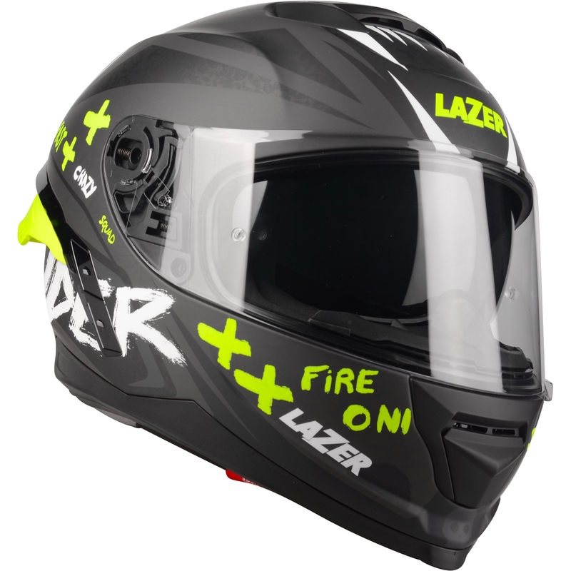 Integruotas šalmas motociklui Lazer Rafale SR Ride Oni juoda-fluo geltona
