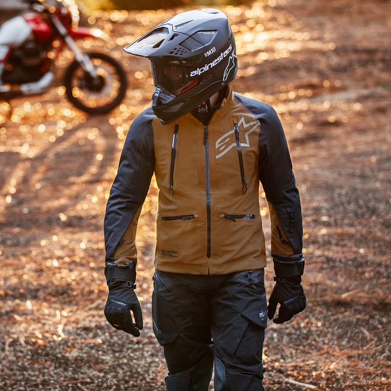 Alpinestars Hyde XT Drystar XF motociklininko striukė smėlio juodos spalvos
