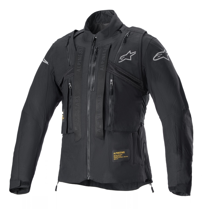 "Alpinestars Techdura" juoda šviesą atspindinti motociklininko striukė