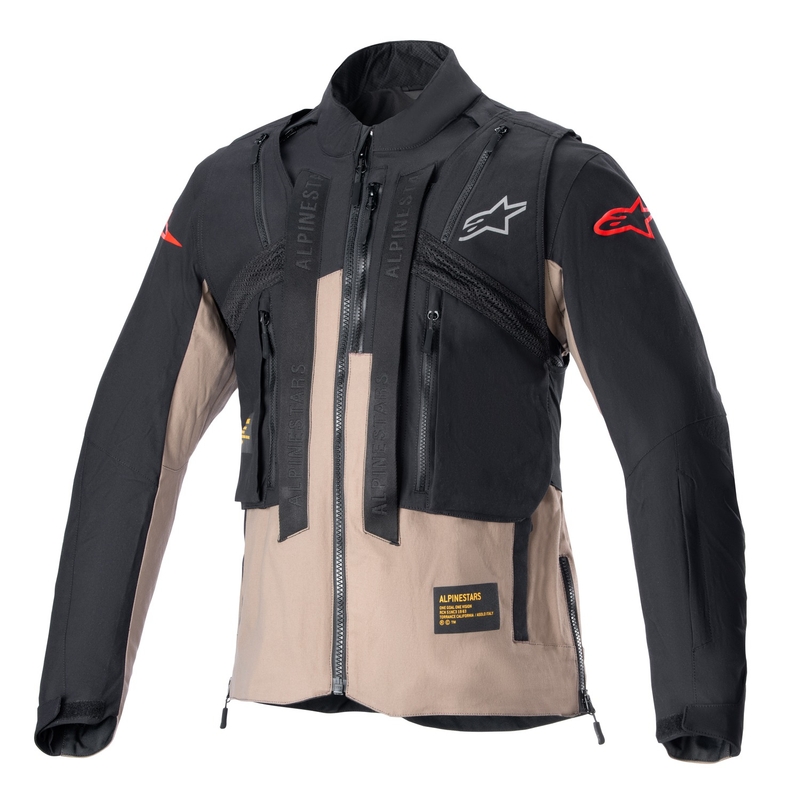 "Alpinestars Techdura" juoda ir ruda motociklininko striukė