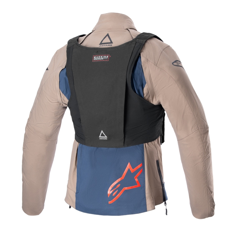 "Alpinestars Techdura" juoda-ruda-tamsiai mėlyna motociklininko striukė