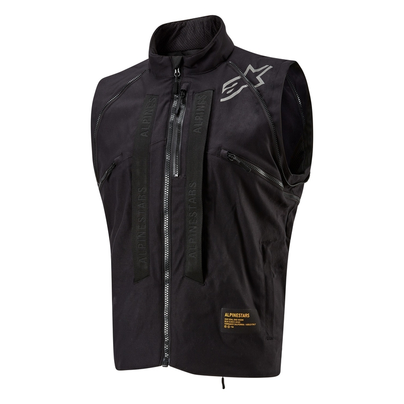 "Alpinestars Techdura" juoda-ruda-tamsiai mėlyna motociklininko striukė