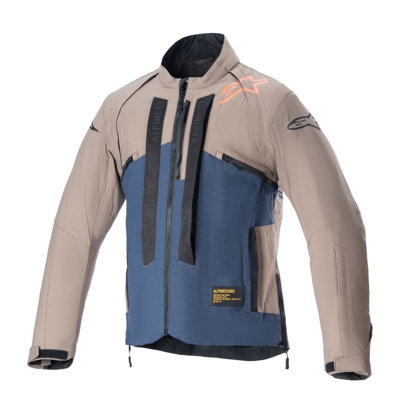 "Alpinestars Techdura" juoda-ruda-tamsiai mėlyna motociklininko striukė