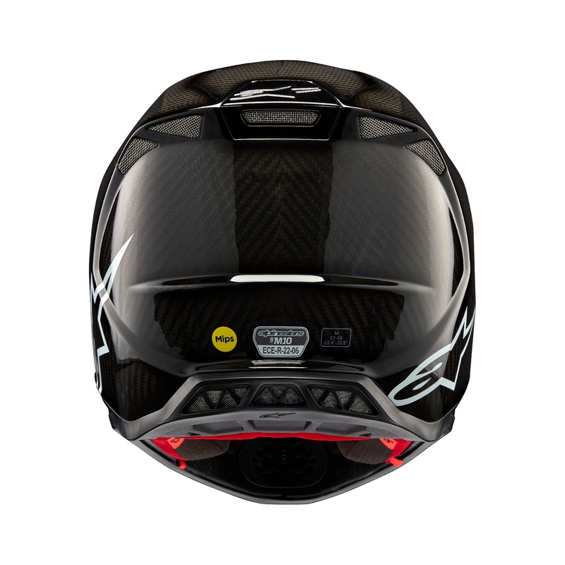 Alpinestars Supertech S-M10 Solid Gloss Carbon Motokroso šalmas