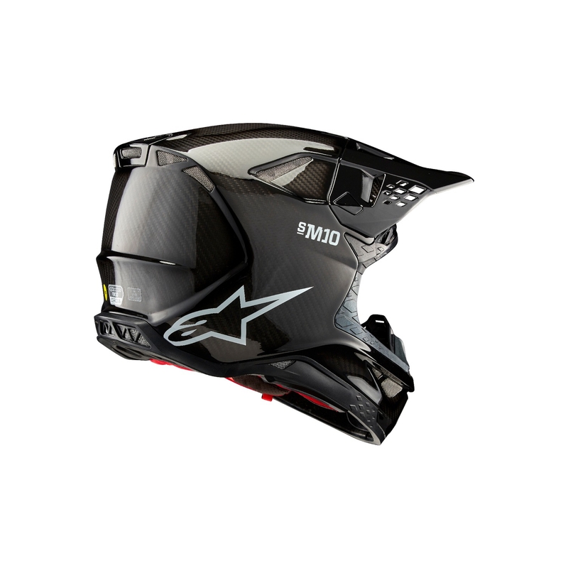 Alpinestars Supertech S-M10 Solid Gloss Carbon Motokroso šalmas