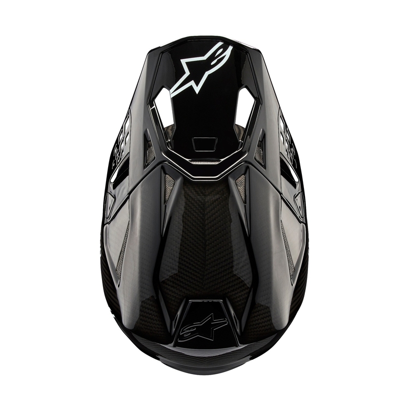 Alpinestars Supertech S-M10 Solid Gloss Carbon Motokroso šalmas