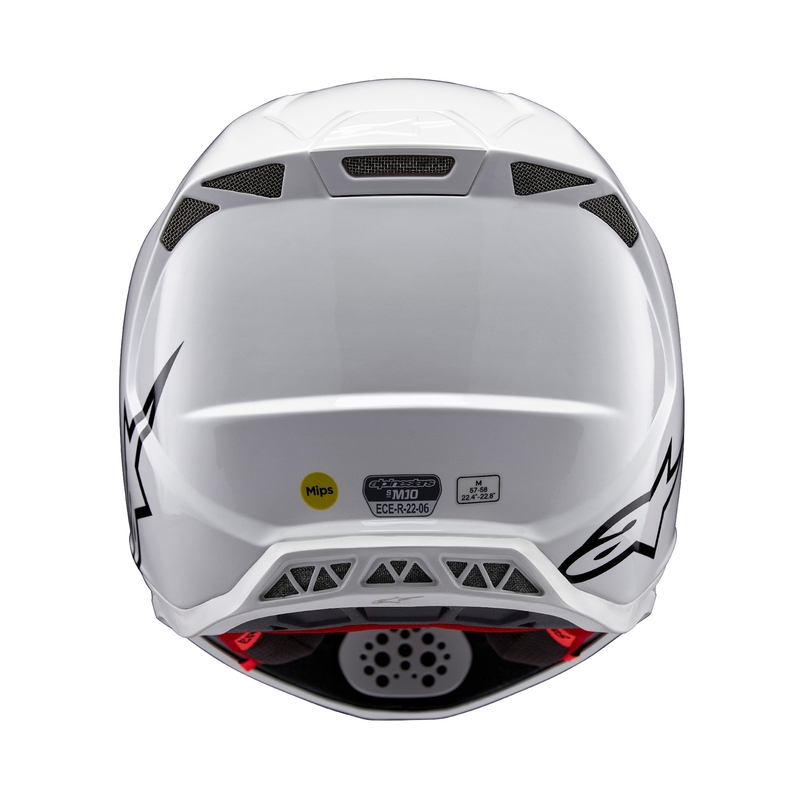 Alpinestars Supertech S-M10 Solid White Motokroso šalmas