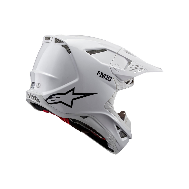 Alpinestars Supertech S-M10 Solid White Motokroso šalmas