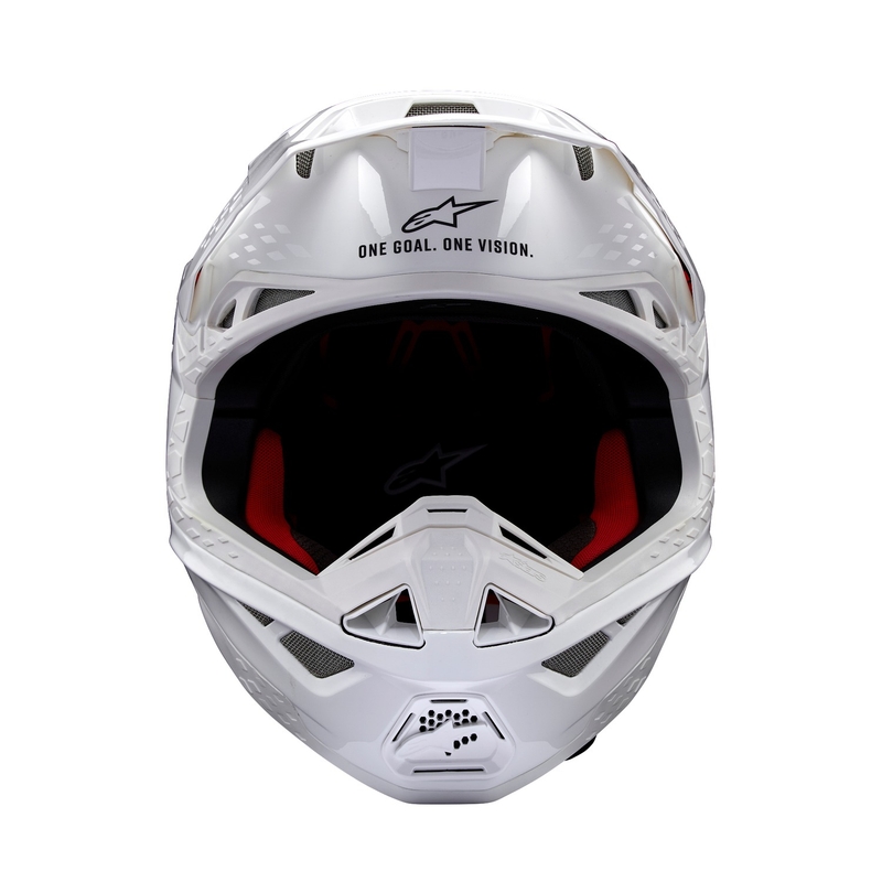 Alpinestars Supertech S-M10 Solid White Motokroso šalmas