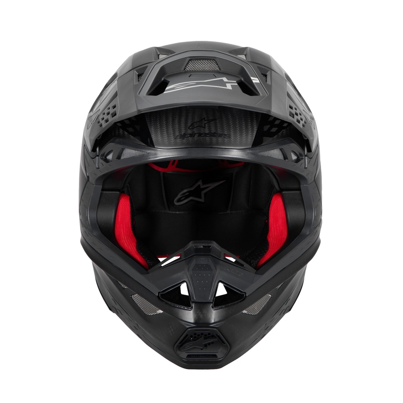 Alpinestars Supertech S-M10 Fame motokroso šalmas blizgus/matinis karboninis