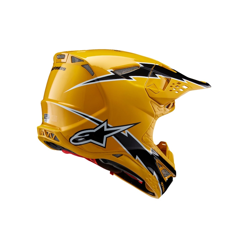 Alpinestars Supertech S-M10 Ampress Motokroso šalmas juodai geltonas