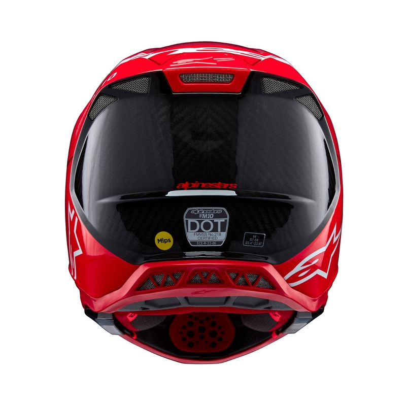 Alpinestars Supertech S-M10 Flood motokroso šalmas matinės fluo raudonos spalvos