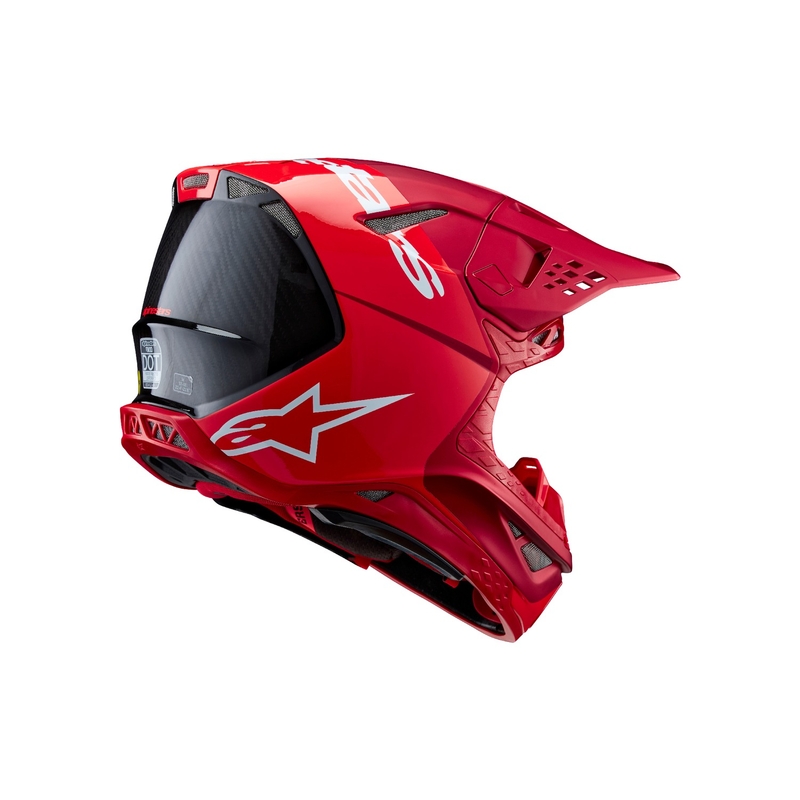 Alpinestars Supertech S-M10 Flood motokroso šalmas matinės fluo raudonos spalvos