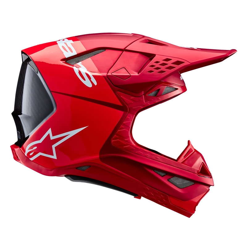 Alpinestars Supertech S-M10 Flood motokroso šalmas matinės fluo raudonos spalvos