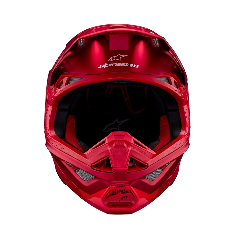 Alpinestars Supertech S-M10 Flood motokroso šalmas matinės fluo raudonos spalvos