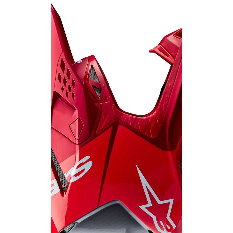 Alpinestars Supertech S-M10 Flood motokroso šalmas matinės fluo raudonos spalvos