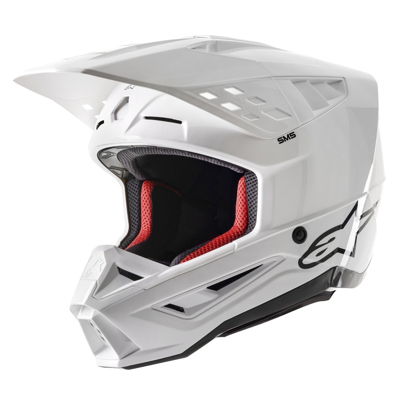 "Alpinestars S-M5" kietasis motokroso šalmas baltas