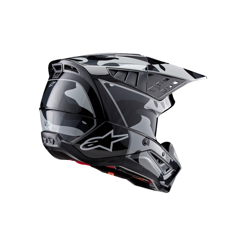 Alpinestars S-M5 Rover 2 motokroso šalmas juodos ir sidabrinės spalvos