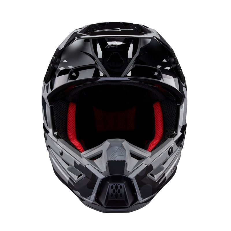 Alpinestars S-M5 Rover 2 motokroso šalmas juodos ir sidabrinės spalvos