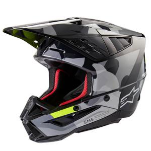 Alpinestars S-M5 Rover 2 motokroso šalmas tamsiai pilka-fluo geltona
