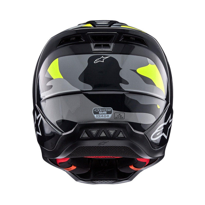 Alpinestars S-M5 Rover 2 motokroso šalmas tamsiai pilka-fluo geltona