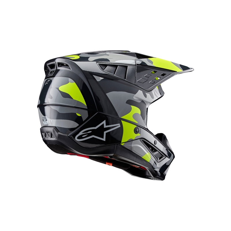 Alpinestars S-M5 Rover 2 motokroso šalmas tamsiai pilka-fluo geltona
