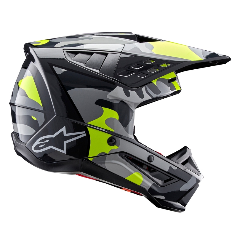 Alpinestars S-M5 Rover 2 motokroso šalmas tamsiai pilka-fluo geltona
