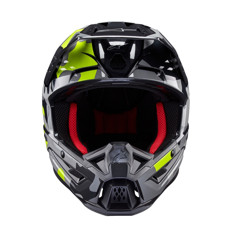 Alpinestars S-M5 Rover 2 motokroso šalmas tamsiai pilka-fluo geltona